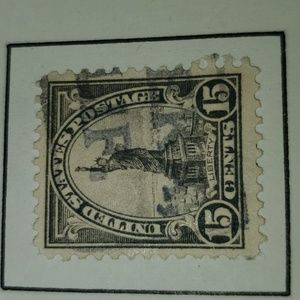 1931 black and white 15 cent Rotary press printing perforated 11x10 1/2 #489